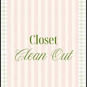 Closet Clean Out Sale.
